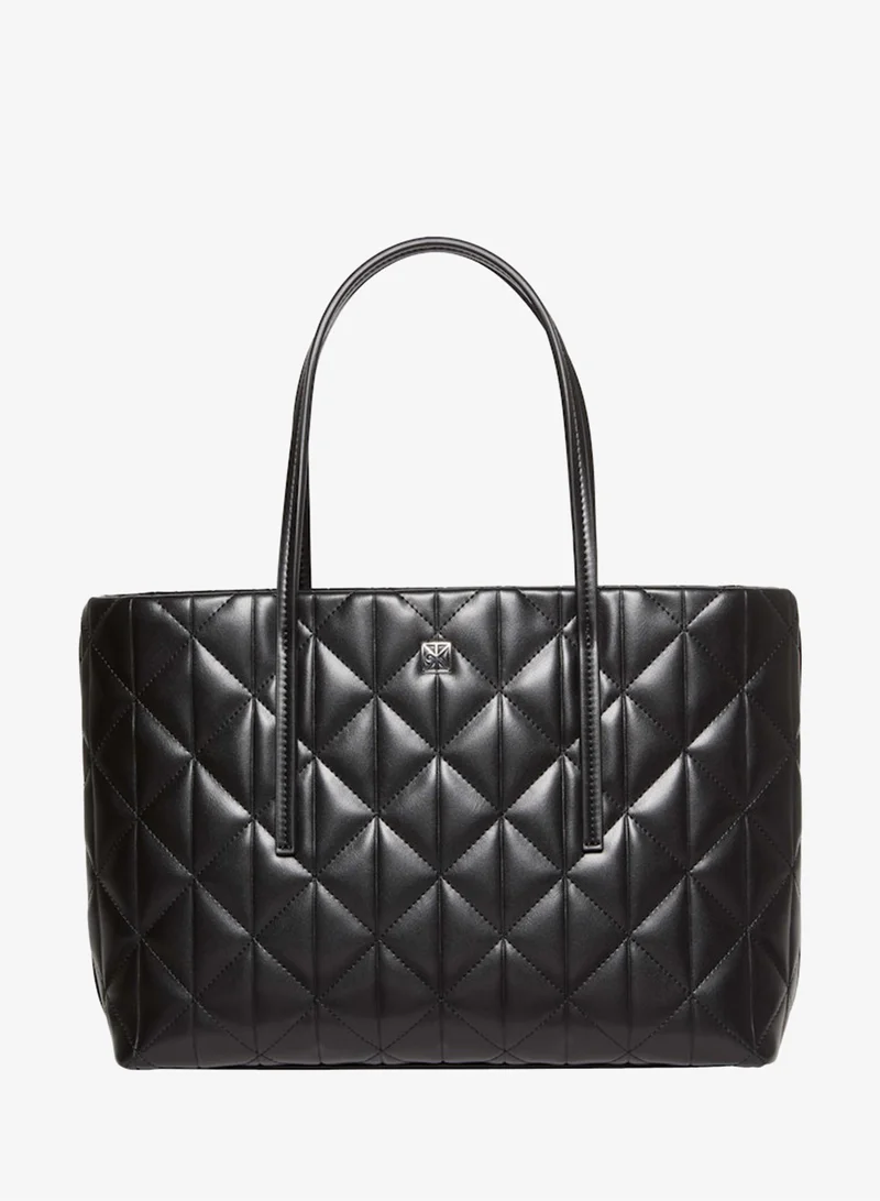 كالفن كلاين Quilted Emblem Logo Small Tote Bag